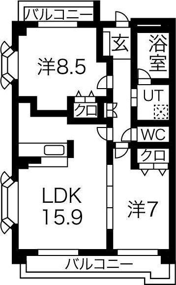 ロイヤルスクエア（4-E） 間取り図画像