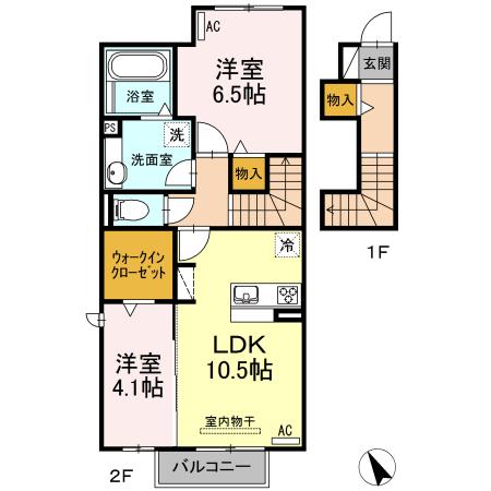 リヴィエールⅡ（205） 間取り図画像