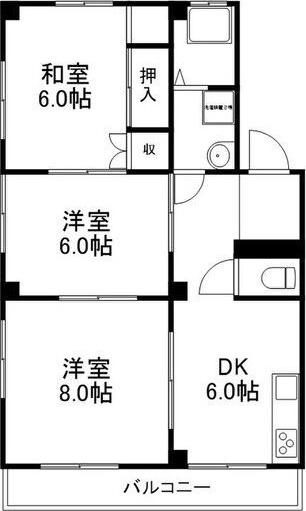ファミリーマンション住吉（401） 間取り図画像
