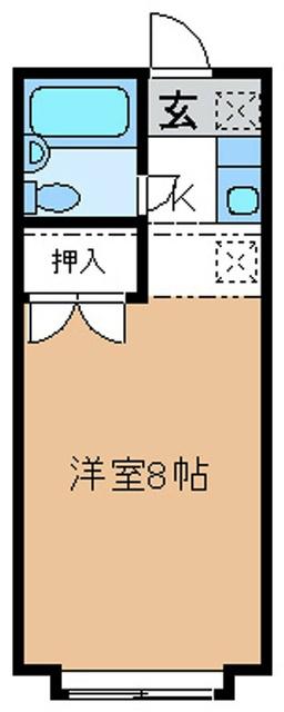 クレストコートＢ（206） 間取り図画像
