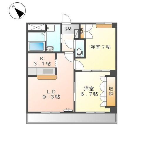 フォレストカワハラ（302） 間取り図画像