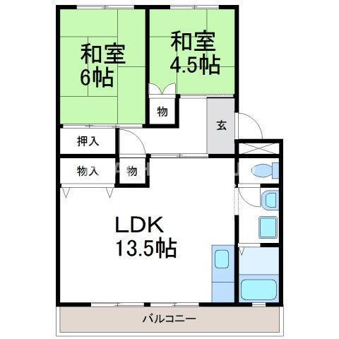 緑コーポ（205） 間取り図画像