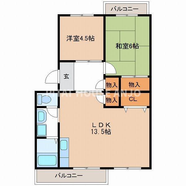 コーポ志字（303） 間取り図画像