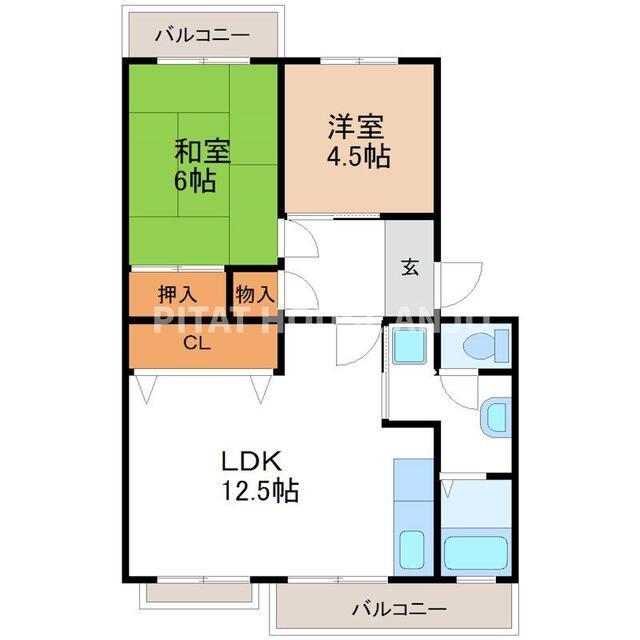 コーポ鳥山（102） 間取り図画像