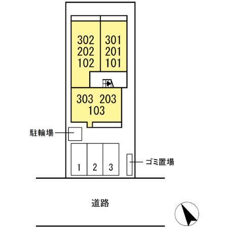 ルナジア（102） 駐車場
