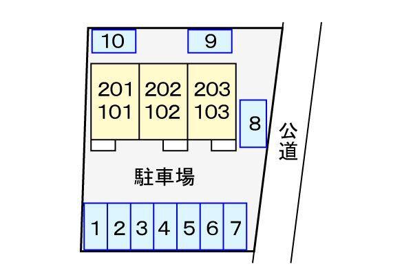ドミール赤松（202） 駐車場