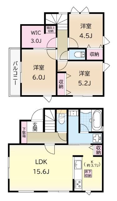 コンフォートすみれが丘（6号棟） 間取り図画像