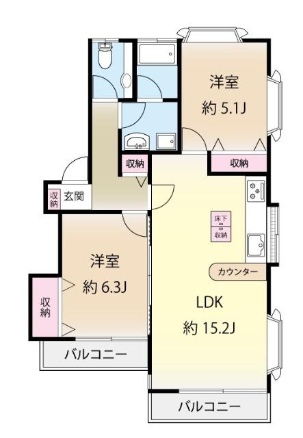 ハイコート鷺沼（203） 間取り図画像