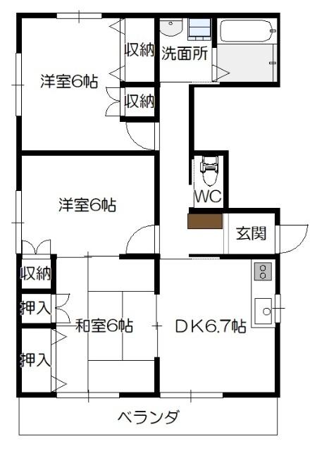 グリーンヒル（201） 間取り図画像