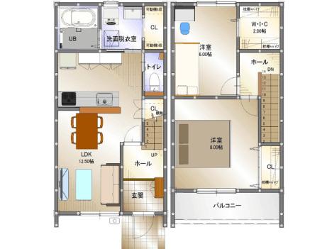 アフィット五日市6（B-3） 間取り図画像