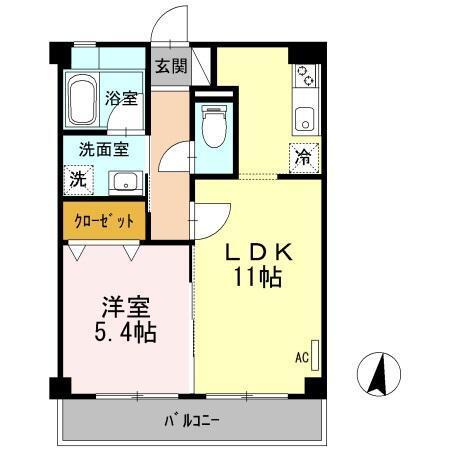 ＲＯＯＭ　ＢＯＷＷＯＷ（103） 間取り図画像