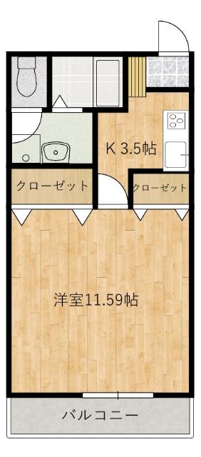 サザン２７前川ビル（203） 間取り図画像