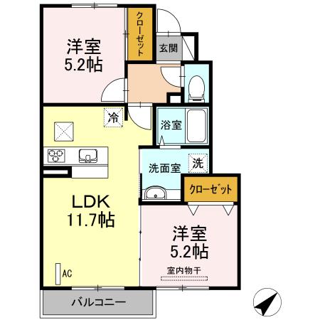 セジュールゆう（102） 間取り図画像
