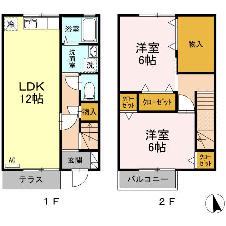 サンハイツＫ（102） 間取り図画像