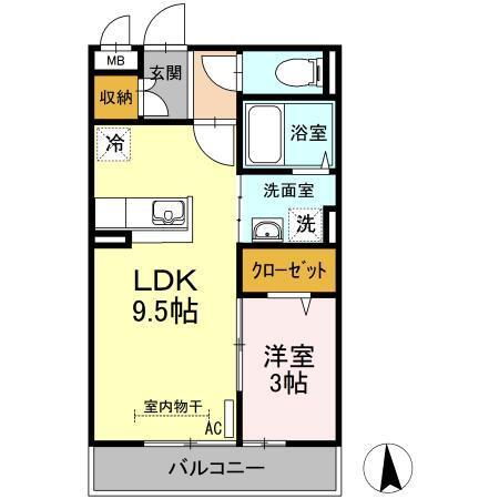 オレンジコート（302） 間取り図画像