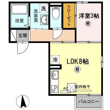 コスモ五日市（103） 間取り図画像