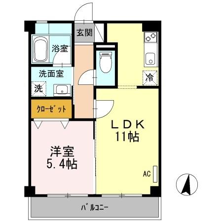ＲＯＯＭ　ＢＯＷＷＯＷ（203） 間取り図画像