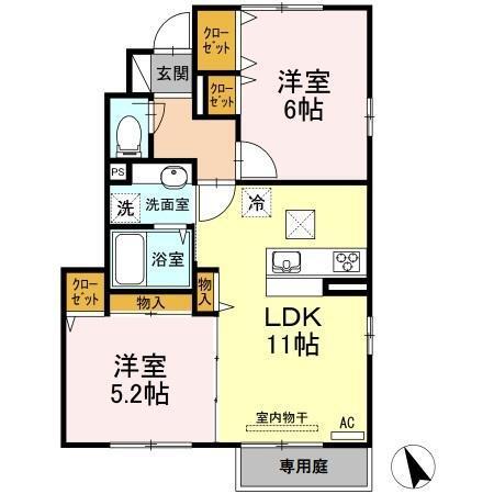 ピース・フルⅡ（101） 間取り図画像