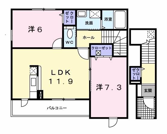 グラース　プラシード（201） 間取り図画像