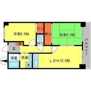 山田マンションビューテラス（413） 間取り図画像