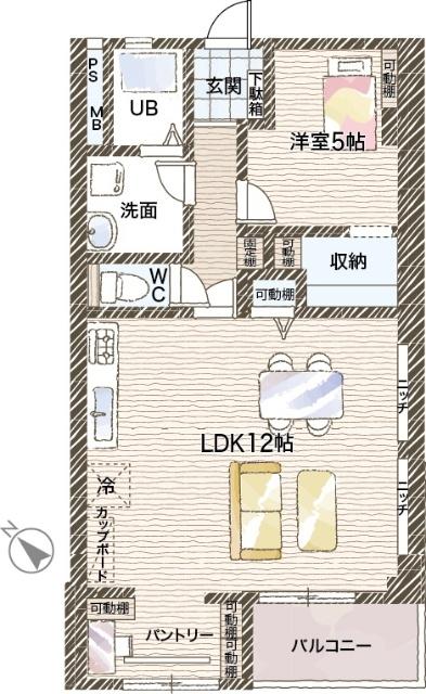 南千里第２コーポラスB棟 間取り図画像