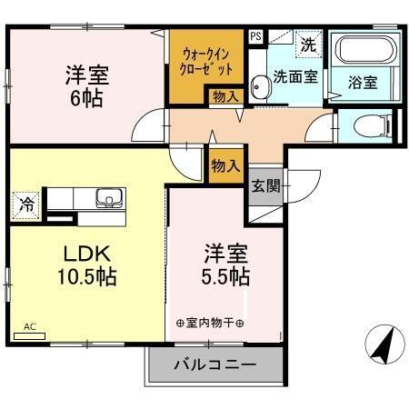 ハーベスト七番館（301） 間取り図画像