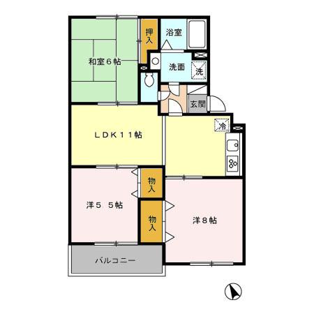ロイトン　Ⅰ（305） 間取り図画像