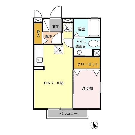 プレイス・パル（203） 間取り図画像