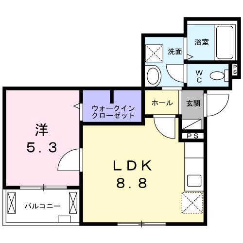 エリタージュ生田（201） 間取り図画像