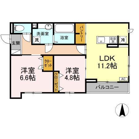 ウェルフィールド（305） 間取り図画像