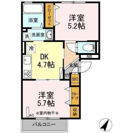 アンバサル（206） 間取り図画像