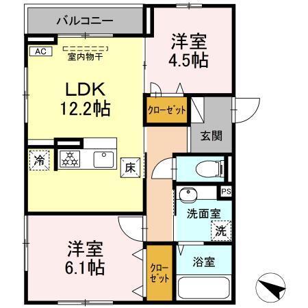 ヴェルジェＡ（101） 間取り図画像
