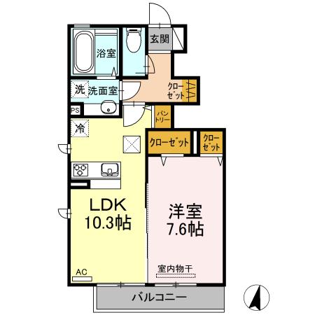 ソレイユ梶山（105） 間取り図画像