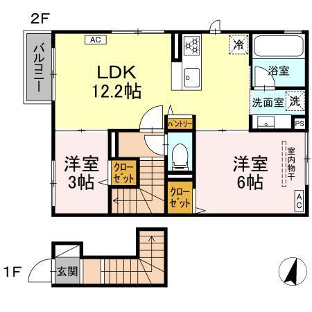 ヒラソル江田（201） 間取り図画像