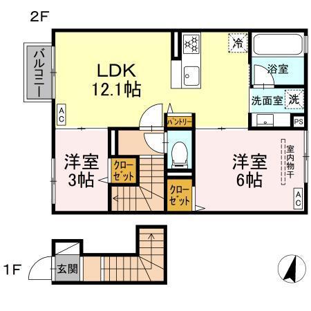 ヒラソル江田（202） 間取り図画像