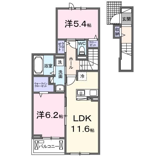 シャンティ長沢（202） 間取り図画像
