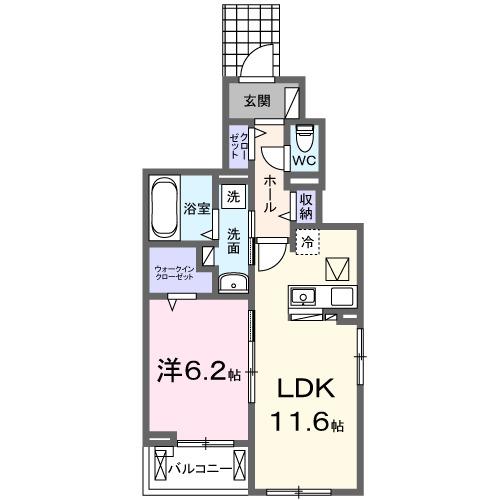 シャンティ長沢（101） 間取り図画像