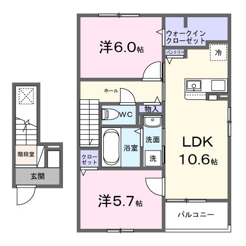 フジ　ビスタ（203） 間取り図画像