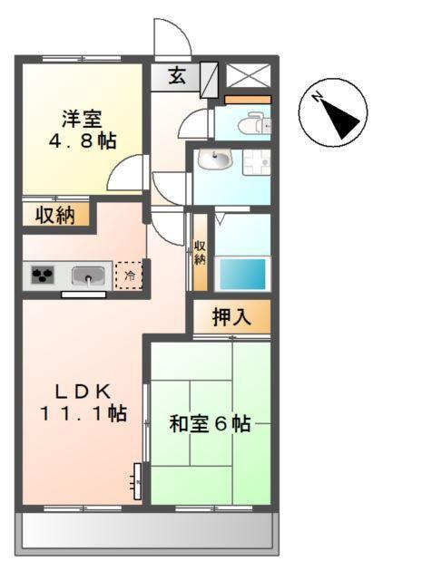 メゾンドリーム 間取り図画像