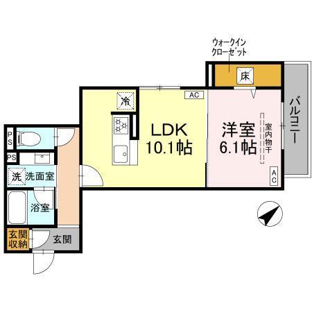 D'Bless中野島（102） 間取り図画像