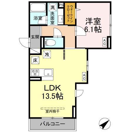 D'Bless中野島（103） 間取り図画像