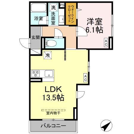 D'Bless中野島（203） 間取り図画像