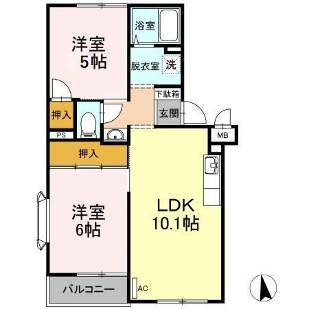 ビラ・ジュニペラス　C棟（105） 間取り図画像