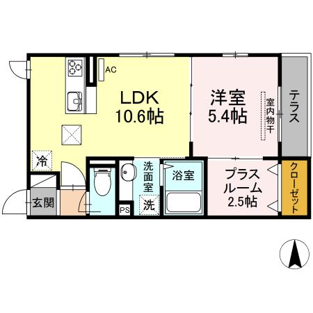 サンモール　クレスト（101） 間取り図画像