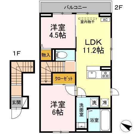 ヴェルジェＡ（205） 間取り図画像
