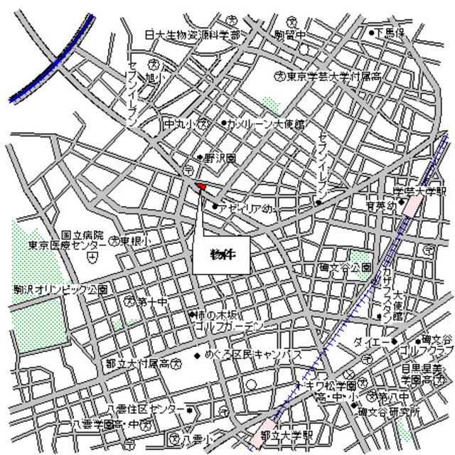 パークアクシス学芸大学（210） 地形図・案内図