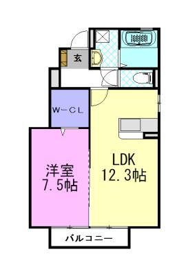 スパローハウス参番館Ａ（103） 間取り図画像