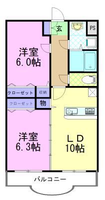 Ｙ＆Ｍシャルム簗瀬（302） 間取り図画像