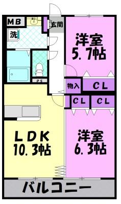 林マンションＦ（207） 間取り図画像