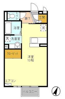 TD清原台B棟（102） 間取り図画像